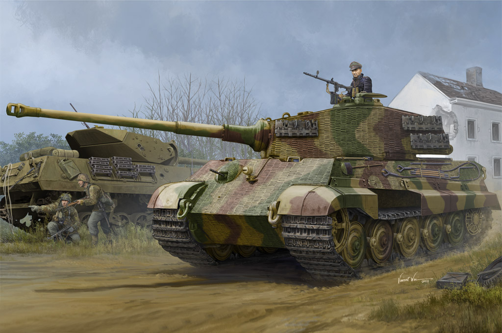 1/35  Pz.Kpfw.VI Sd.Kfz.182 Tiger II (Henschel 1944 Production) w/ Zimmerit