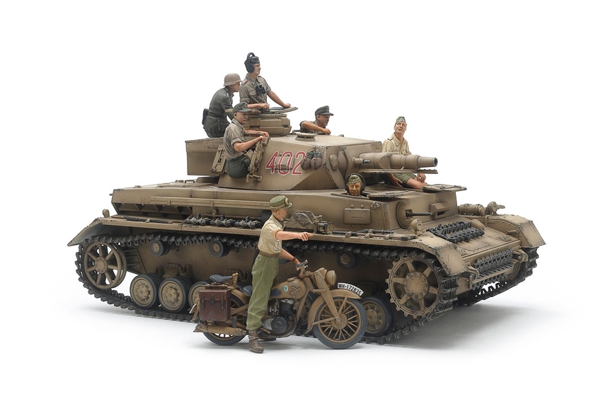 1/35  Pz.IV.F & Motorcycle N.Africa