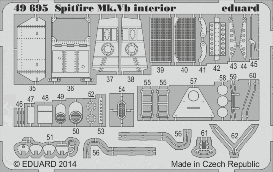 1/48  SET Spitfire Mk.Vb interior S.A. (AIRF)