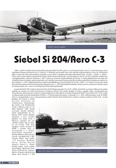  AEROmodel č.8 Aero C-B (Siebel Si-204)