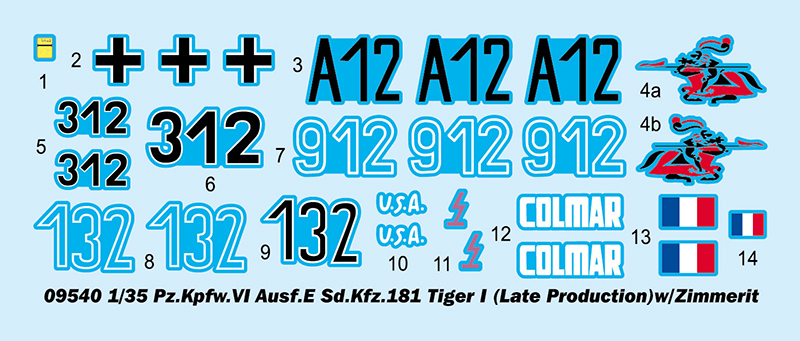 1/35  Pz.Kpfw.VI Ausf.E Sd.Kfz.181 Tiger I (Late Production) w/Zimmerit 