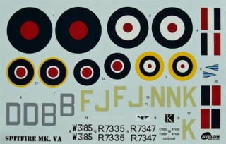 1/48 Spitfire Mk.Va Rare Bird P.1 (4x versions)