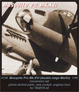 1/48  Mosquito double stage Merlin - engine se