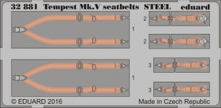 1/32  SET Tempest Mk.V seatbelts STEEL (SP.HOB.)***