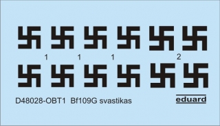 Decals 1/48 Bf 109G svastikas (EDU)***