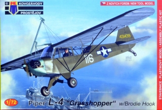 1/72 Piper L-4 Grasshopper w/Brodie Hook (3x camo)***