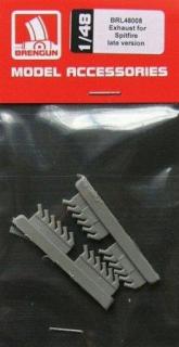 	1/48  Exhaust for Spitfire late version