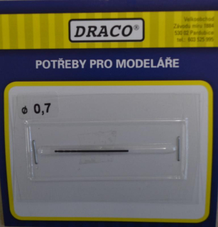 Vrtáček, průměr 0,7 mm.