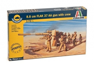 1/72  FLAK 37 AA Gun, 8.8cm Fast Assembly