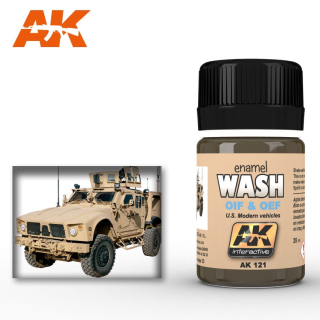 AK Weathering AK121 WASH FOR OIF & OEF - US VEHICLES (35ml)