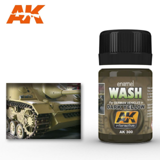 AK Weathering AK300 WASH FOR DARK YELLOW VEHICLES (35ml) 