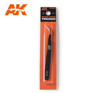 AK TOOLS AK9007 Přesná zakřivená pinzeta 