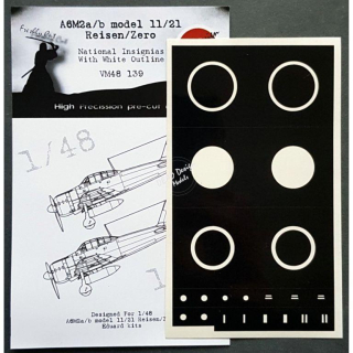1/48  A6M2a/b Reisen National Insignias with white outline(EDU)