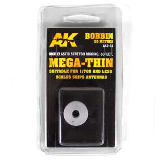 AK AK9134 ELASTIC RIGGING BOBBIN: MEGA-THIN (20m)