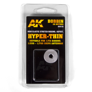AK AK9135 ELASTIC RIGGING BOBBIN: HYPER-THIN (20m) 