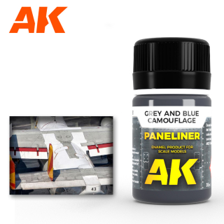 AK AIR Weathering AK2072 Paneliner for grey and blue camouflage (35ml) 