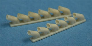 1/48  Hawker Typhoon Exhausts (fits Hasegawa kits)