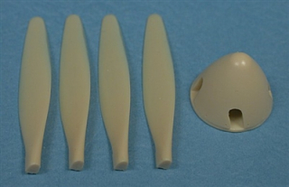 1/48  Hawker Typhoon 4-Blade Propeller & Spinner (fits Hasegawa kits)