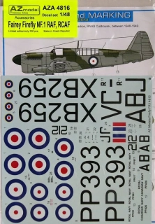 1/48 Decal set Fairey Firefly NF.1 (RAF, RCAF)***
