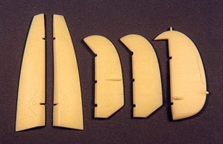 1/48  1/48 Supermarine Spitfire Mk Vb Control Surfaces (Tamiya Kit # 61033 and #61035)