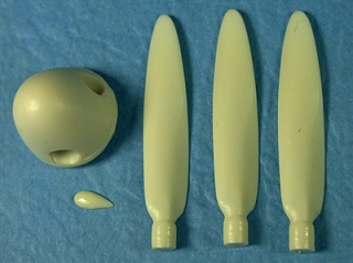 1/48  Supermarine Spitfire Mk II / V Rotol 3-Blade Prop & Blunt Spinner (fits Tamiya & Hasegawa kits)