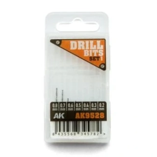 AK TOOL AK9528 DRILL BITS SET 7pcs (0,2-0,8mm)