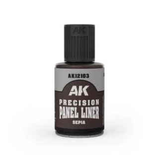AK Weathering AK12103 PRECISION PANEL LINER - SEPIA (30ml) (old PANELINER AK12021) 
